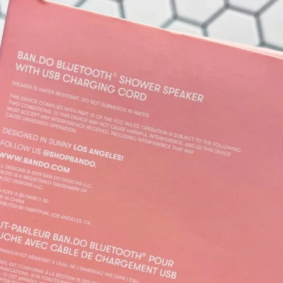 Bando Bluetooth Portable Floral Shower Speaker - Picture 2 of 2